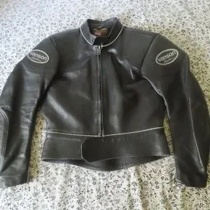 VANSON ウールジャケット Lsize Used Grey Leather Motorcycle Jacket $100 on Treasure Island